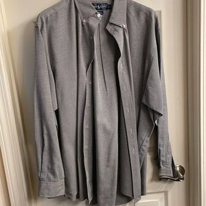 EUC Black and White Gingham Ralph Lauren Polo Dress Shirt